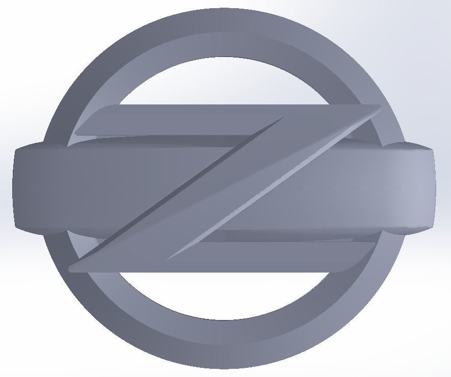 Nissan 370z front and rear Z emblem badge 3D print model_1