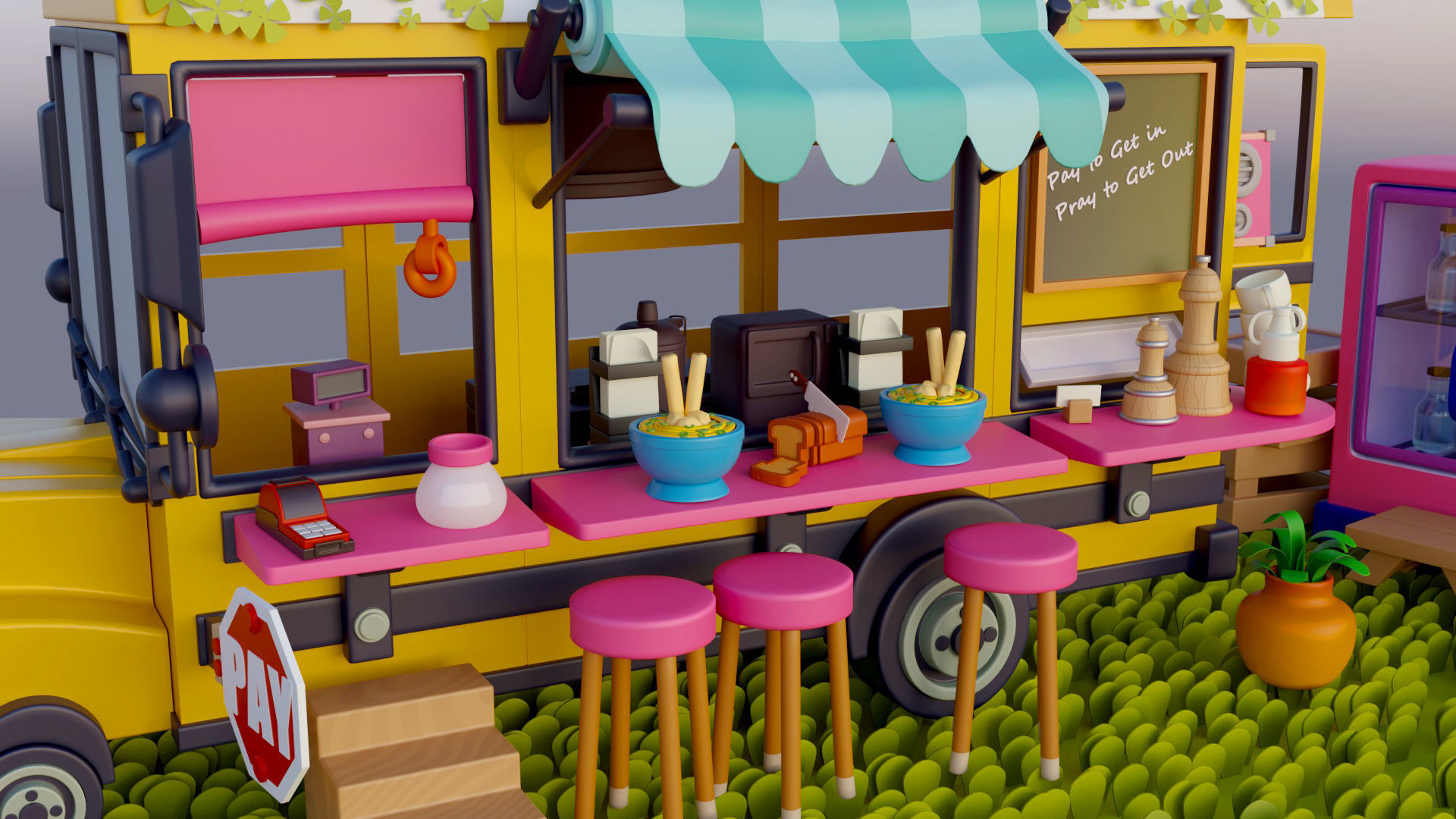 Food Bus 3D model_1
