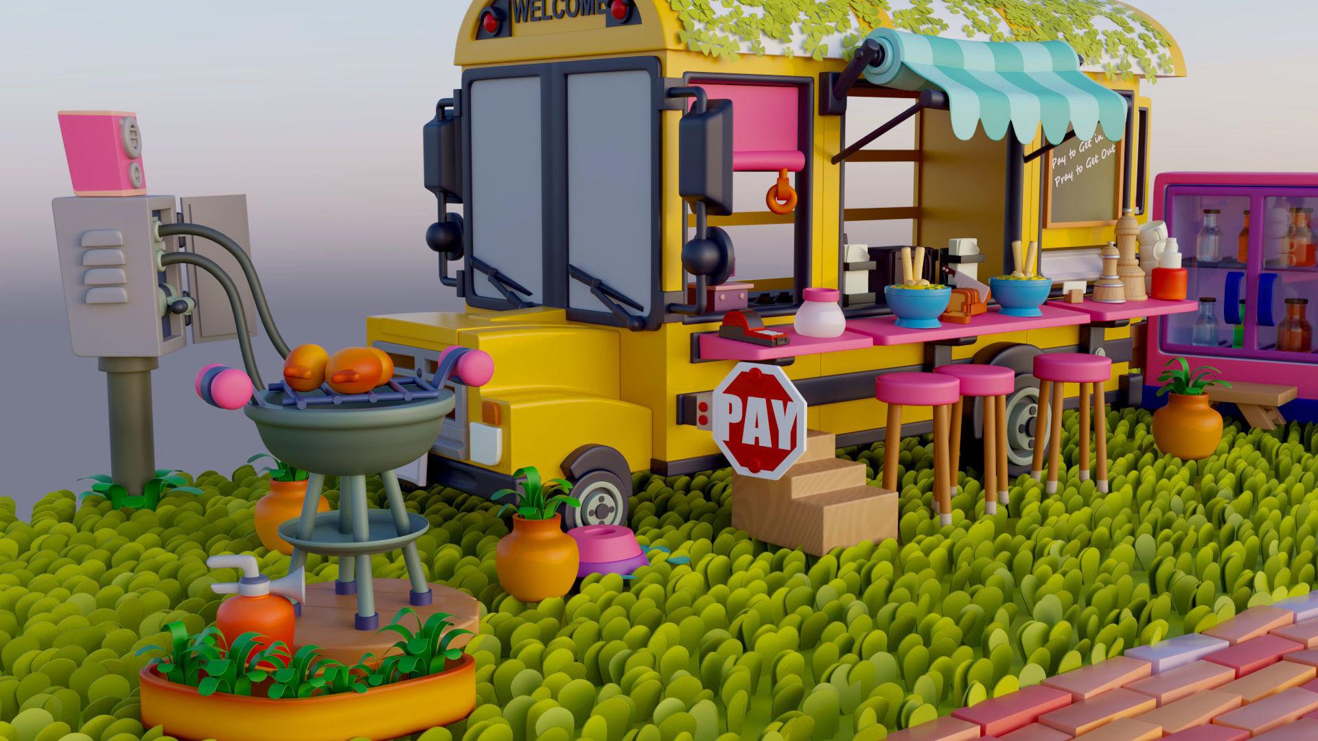 Food Bus 3D model_3