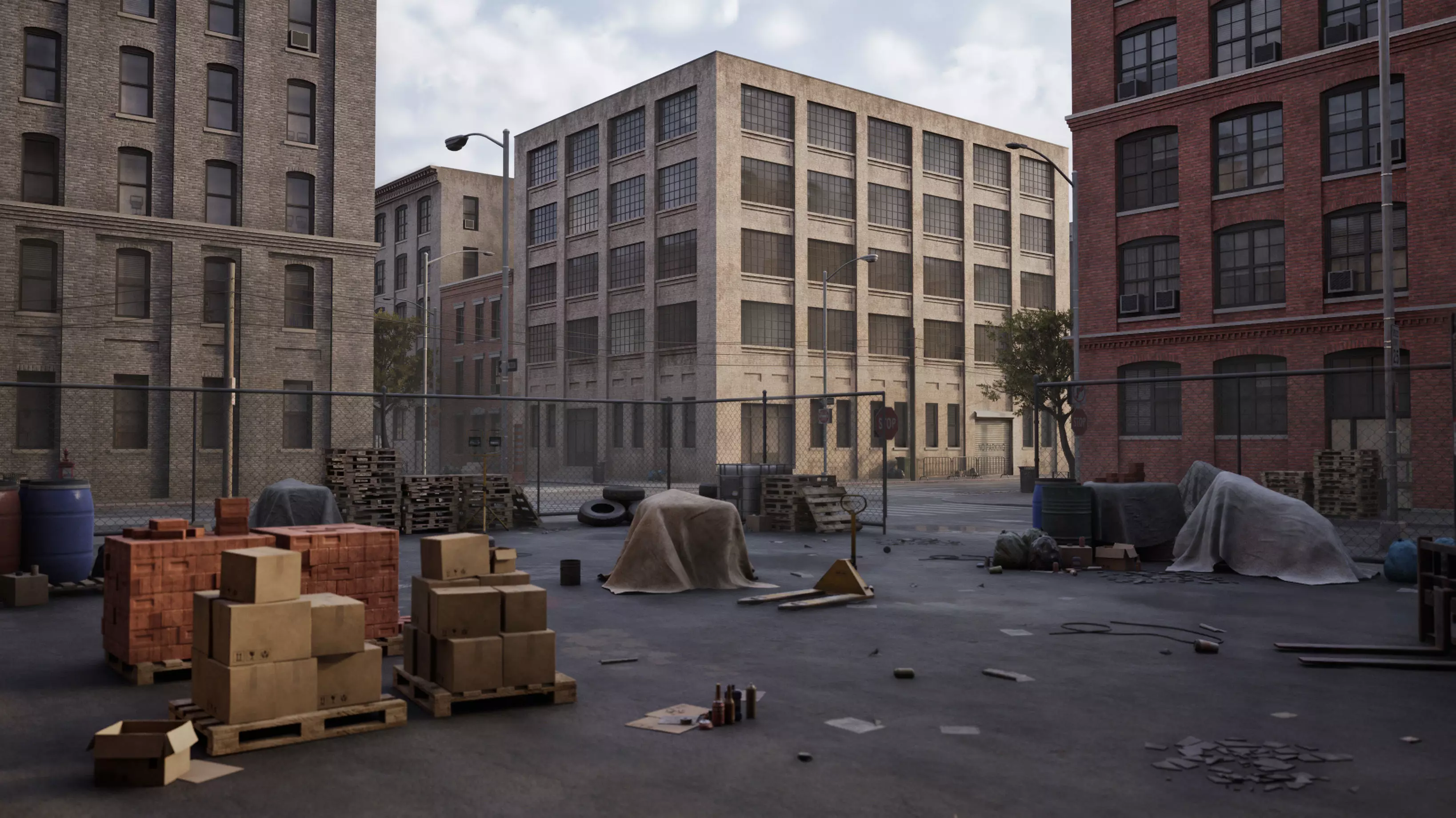 Industrial City Pack Low-poly 3D model_0