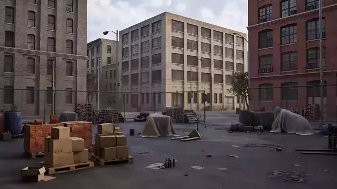 Industrial City Pack Low-poly 3D model Industrial City Pack Low-poly 3D model