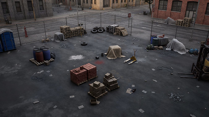 Industrial City Pack Low-poly 3D model 6