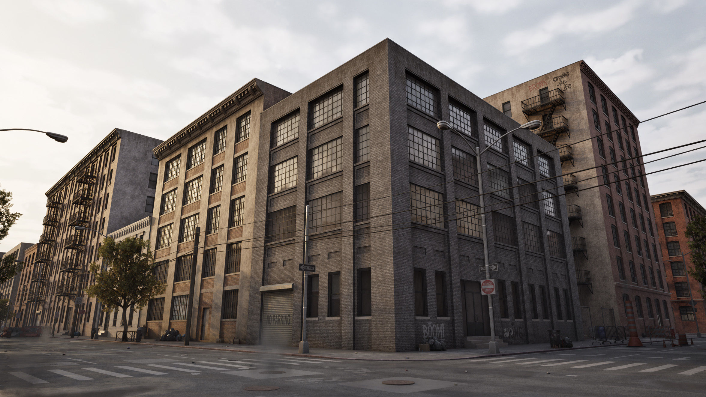 Industrial City Pack Low-poly 3D model_10
