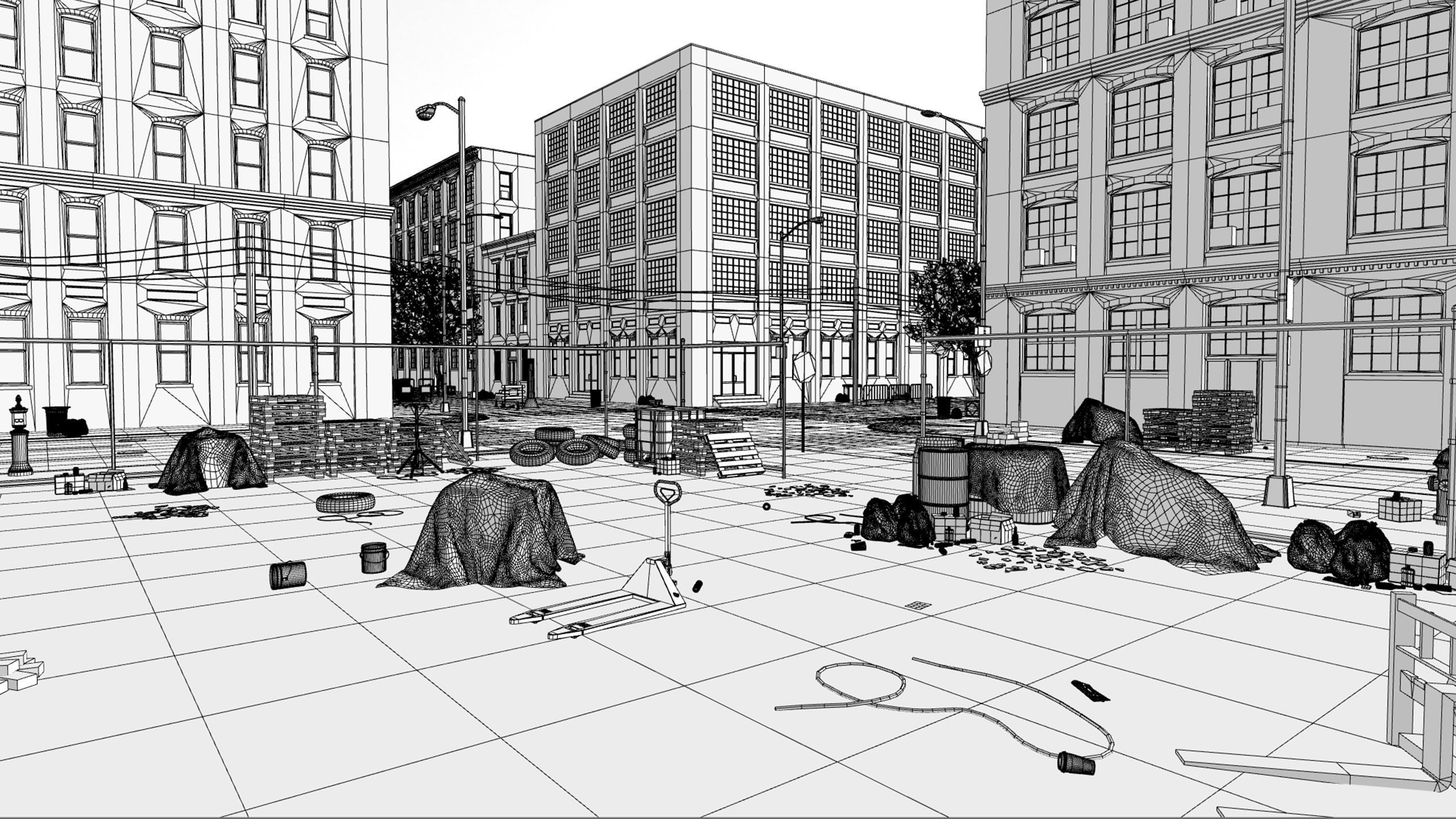 Industrial City Pack Low-poly 3D model_22