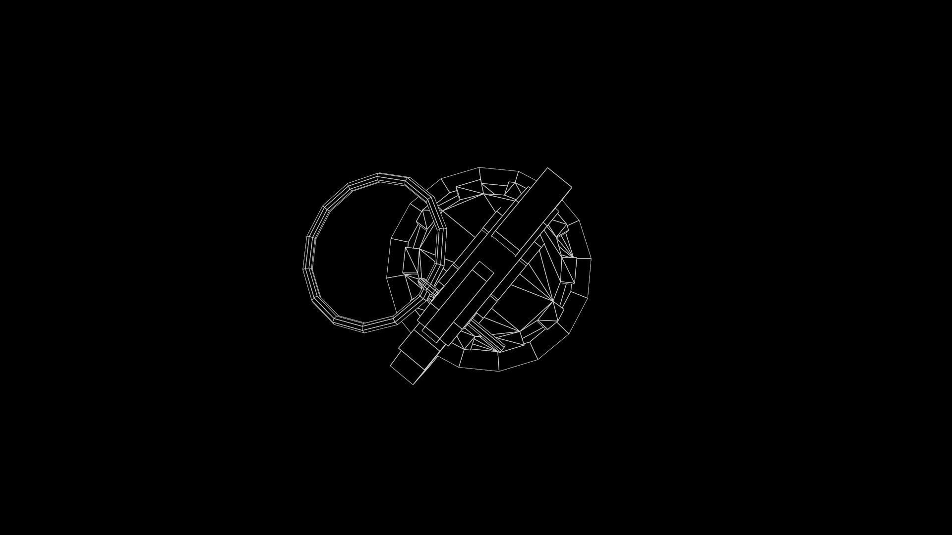 Low Poly Sci-Fi Futuristic Cyberpunk Hand Grenade AR VR Ready Low-poly 3D model_21