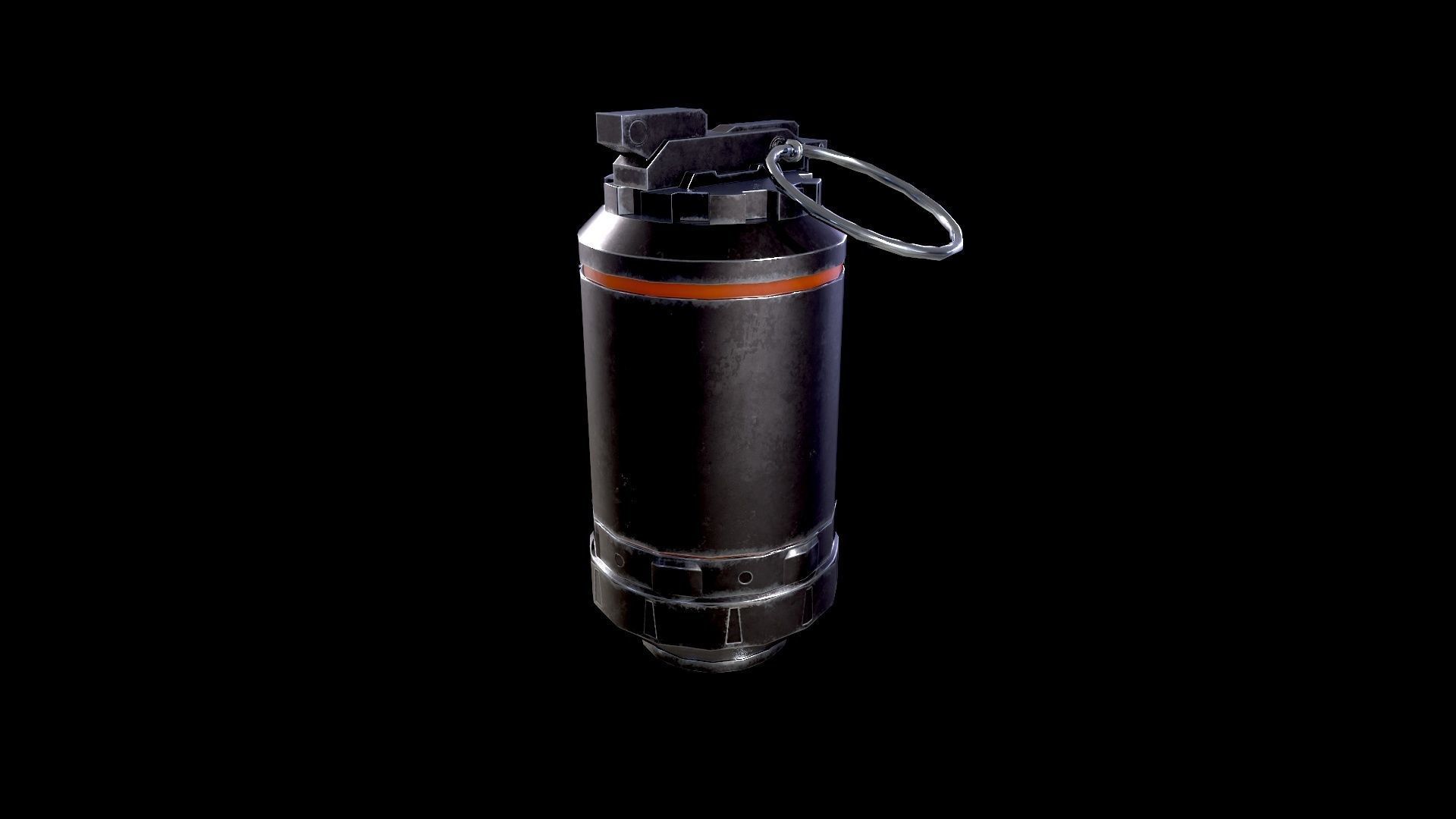 Low Poly Sci-Fi Futuristic Cyberpunk Hand Grenade AR VR Ready Low-poly 3D model_6