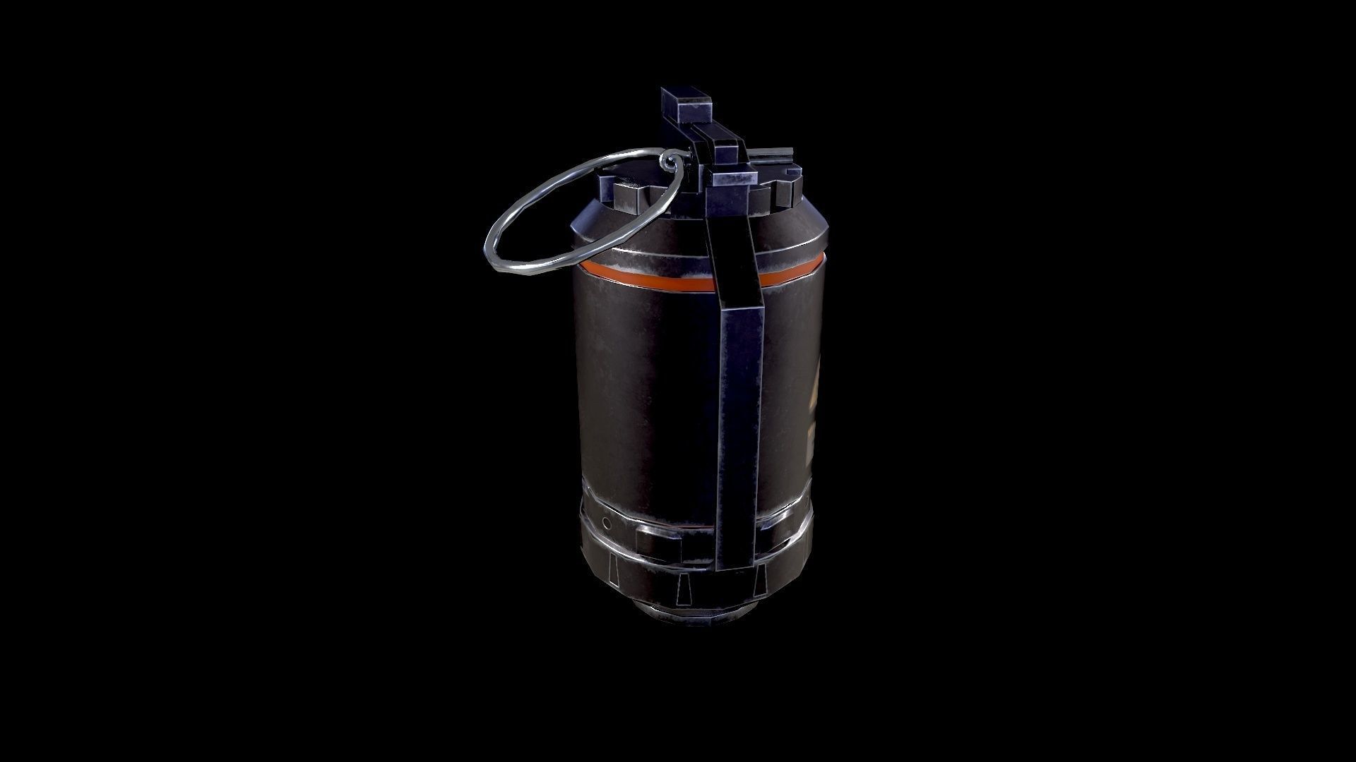 Low Poly Sci-Fi Futuristic Cyberpunk Hand Grenade AR VR Ready Low-poly 3D model_8