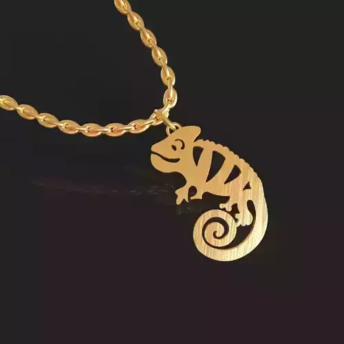 Adorable Chameleon Necklace 
