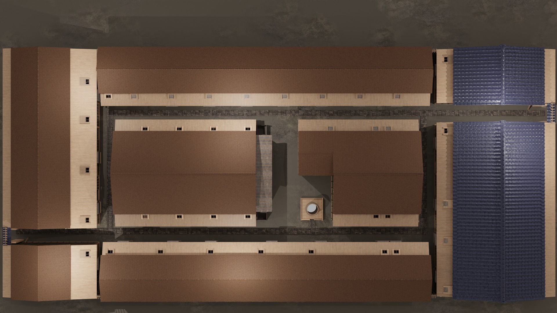 Row house in Edo city in 18C 3D model_6