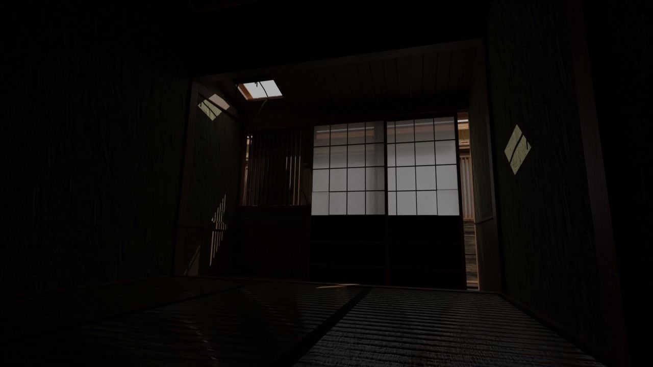 Row house in Edo city in 18C 3D model_18