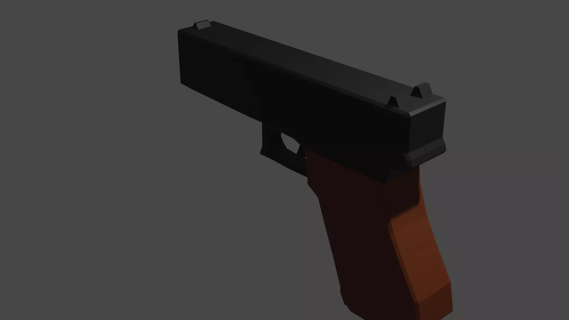 Low poly Glock Low-poly 3D model_0