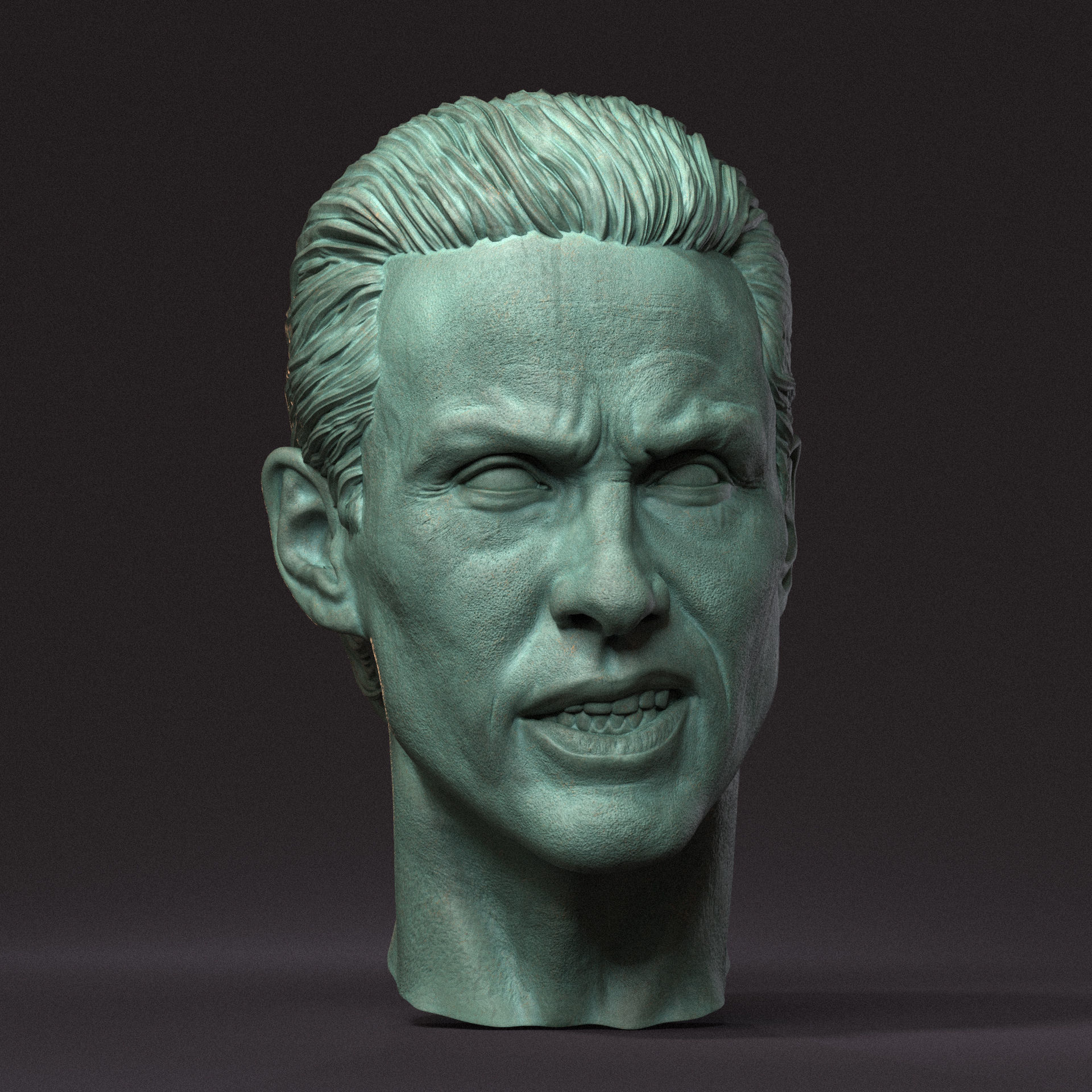 Jared Leto as Joker head 3D print model_2