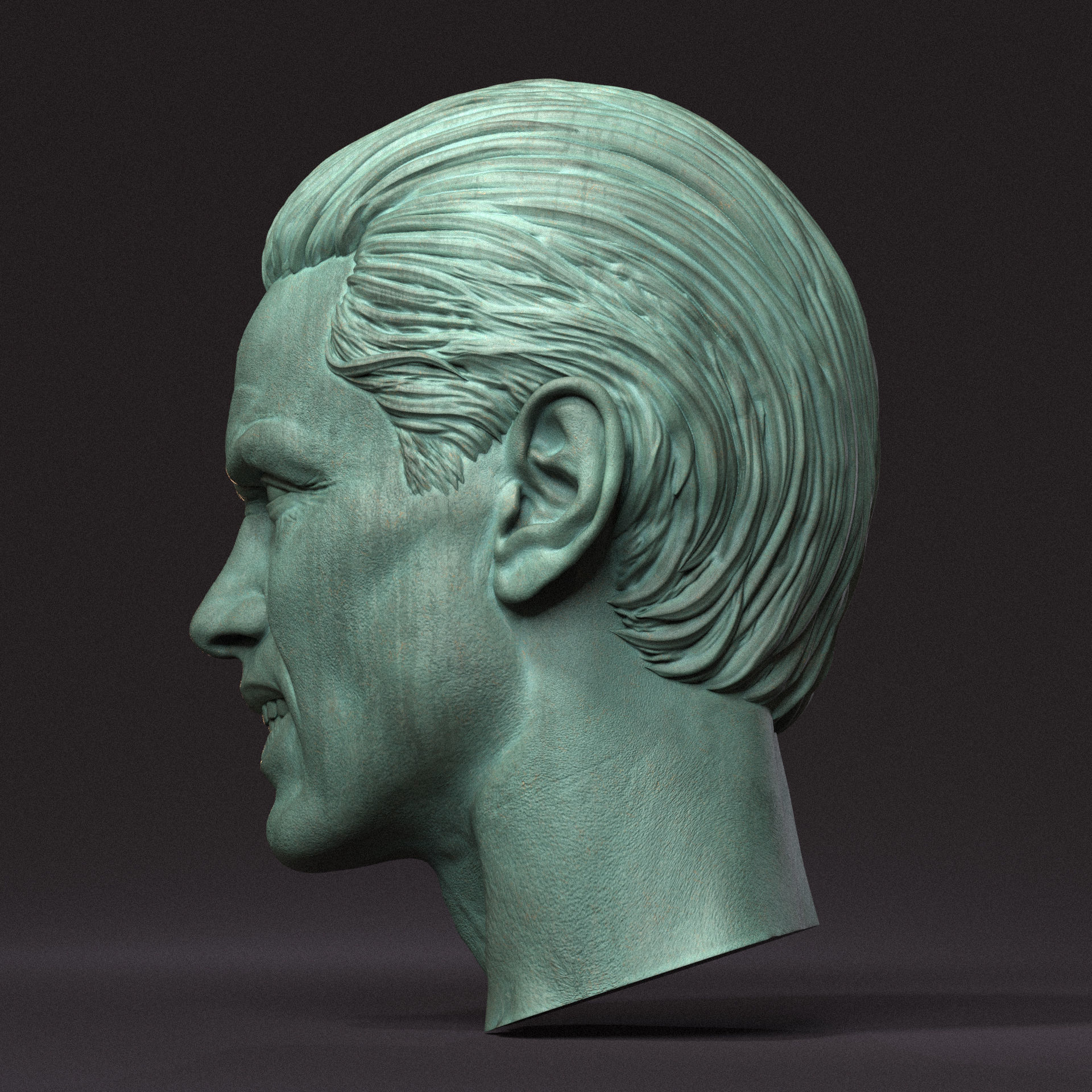 Jared Leto as Joker head 3D print model_8