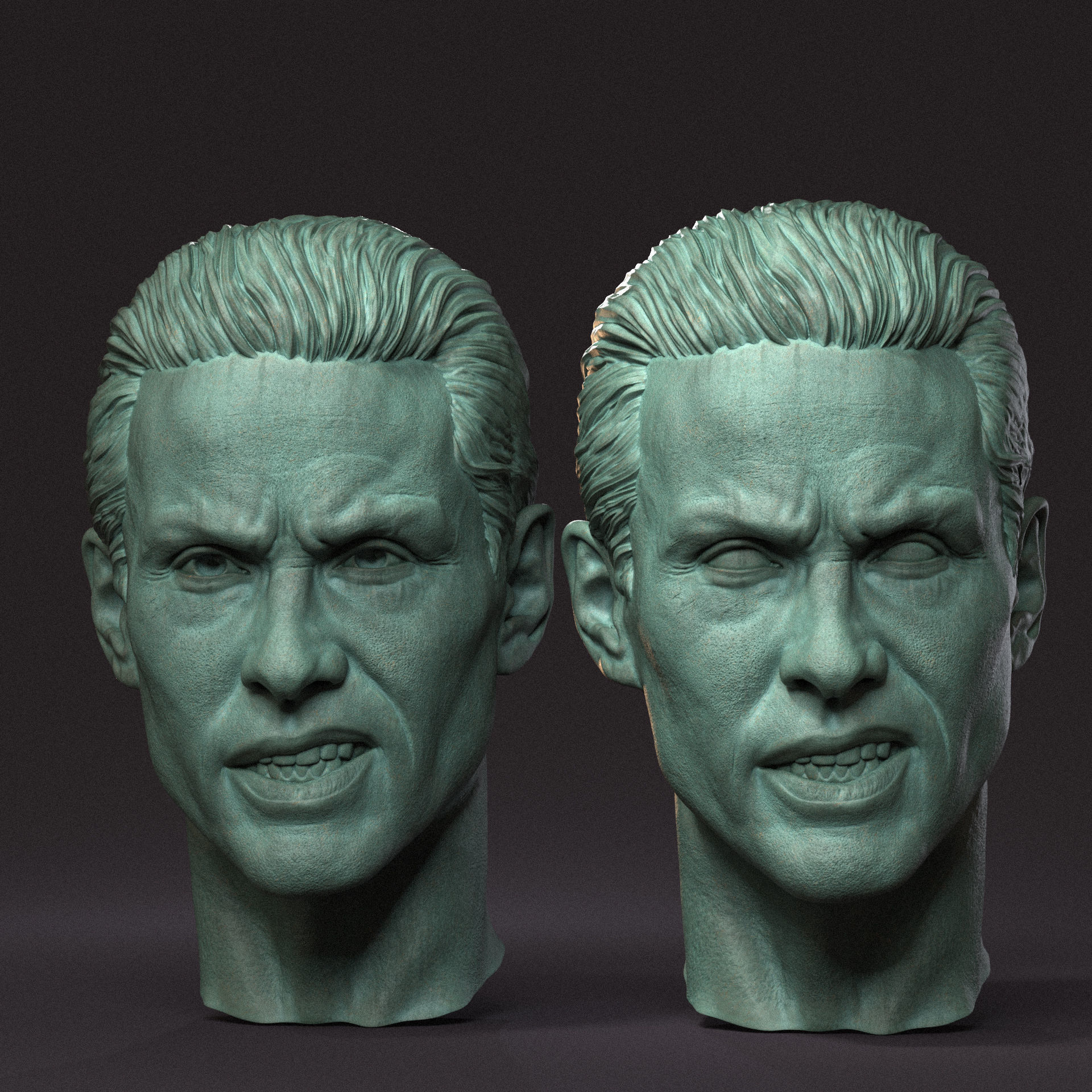 Jared Leto as Joker head 3D print model_3