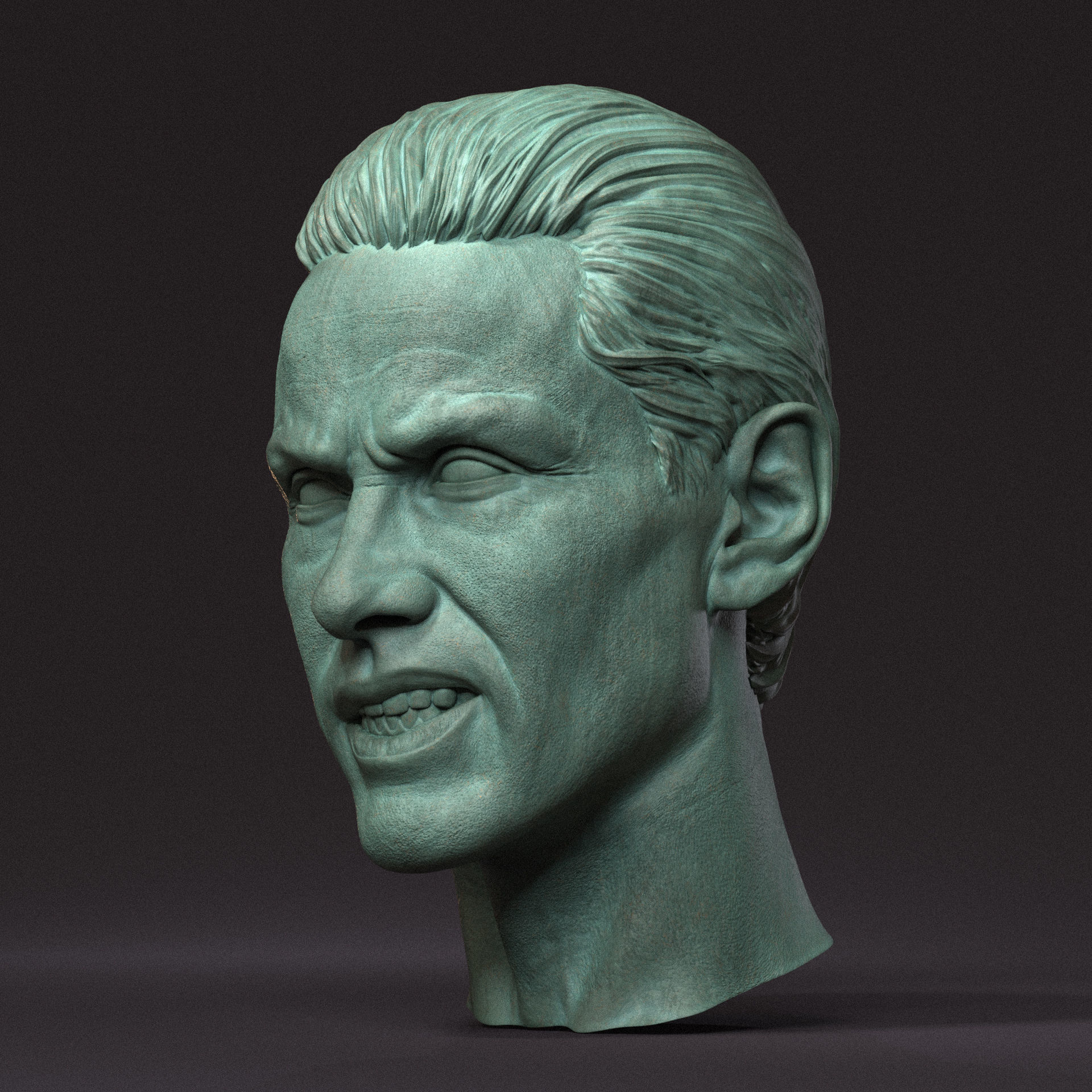 Jared Leto as Joker head 3D print model_4