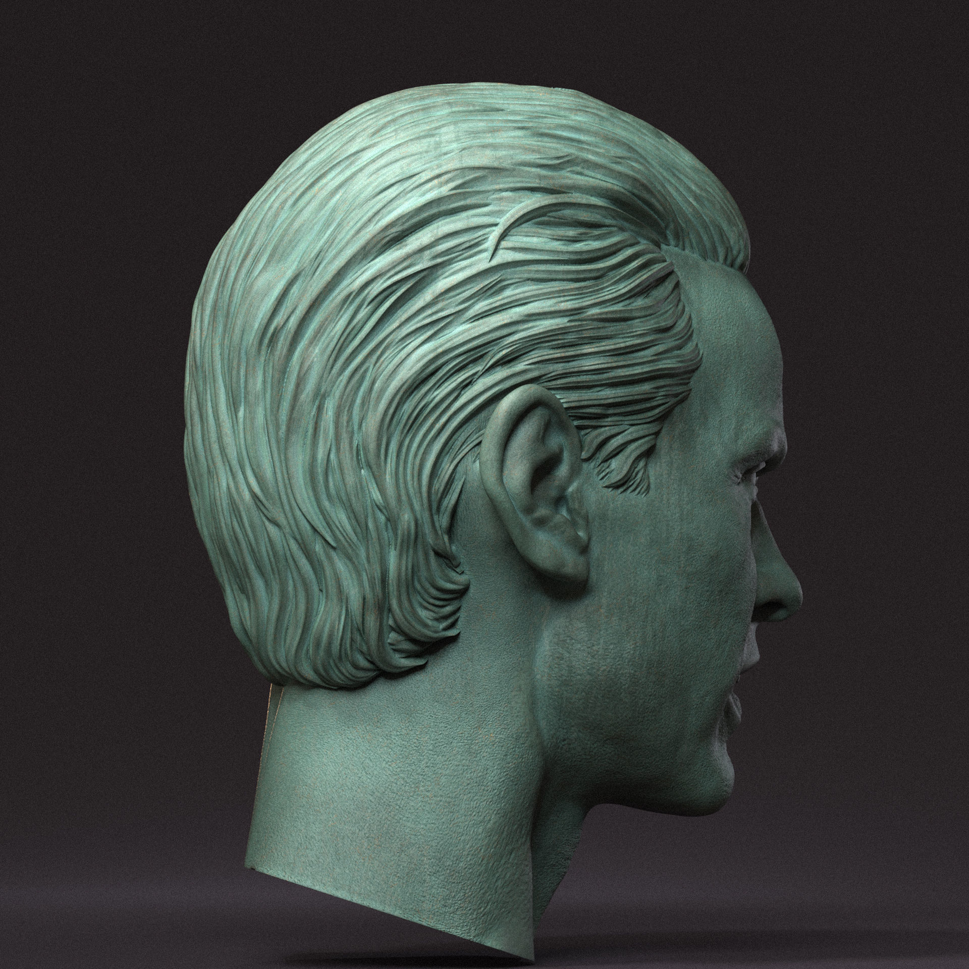 Jared Leto as Joker head 3D print model_6