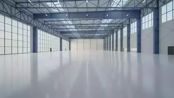 Airplane Hangar Interior 15