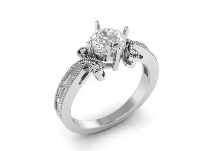 Custom design engagement ring 3d model 3D print model