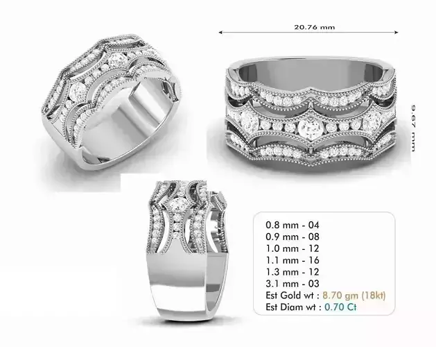 Eternity valentine wedding ring band 3d model