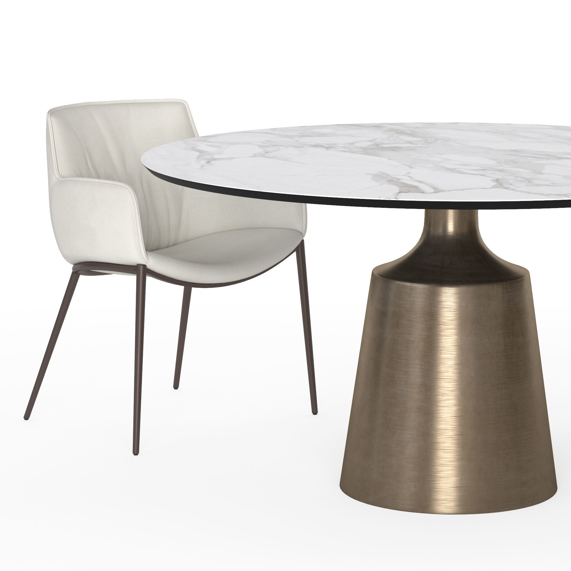 Cattelan Rhonda Chair and Yoda 3D model_1