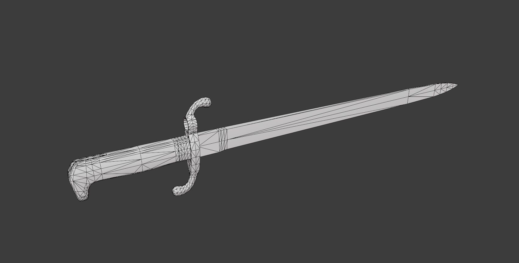 German bayonet Seitengewehr 1871 S71 Low-poly 3D model_13