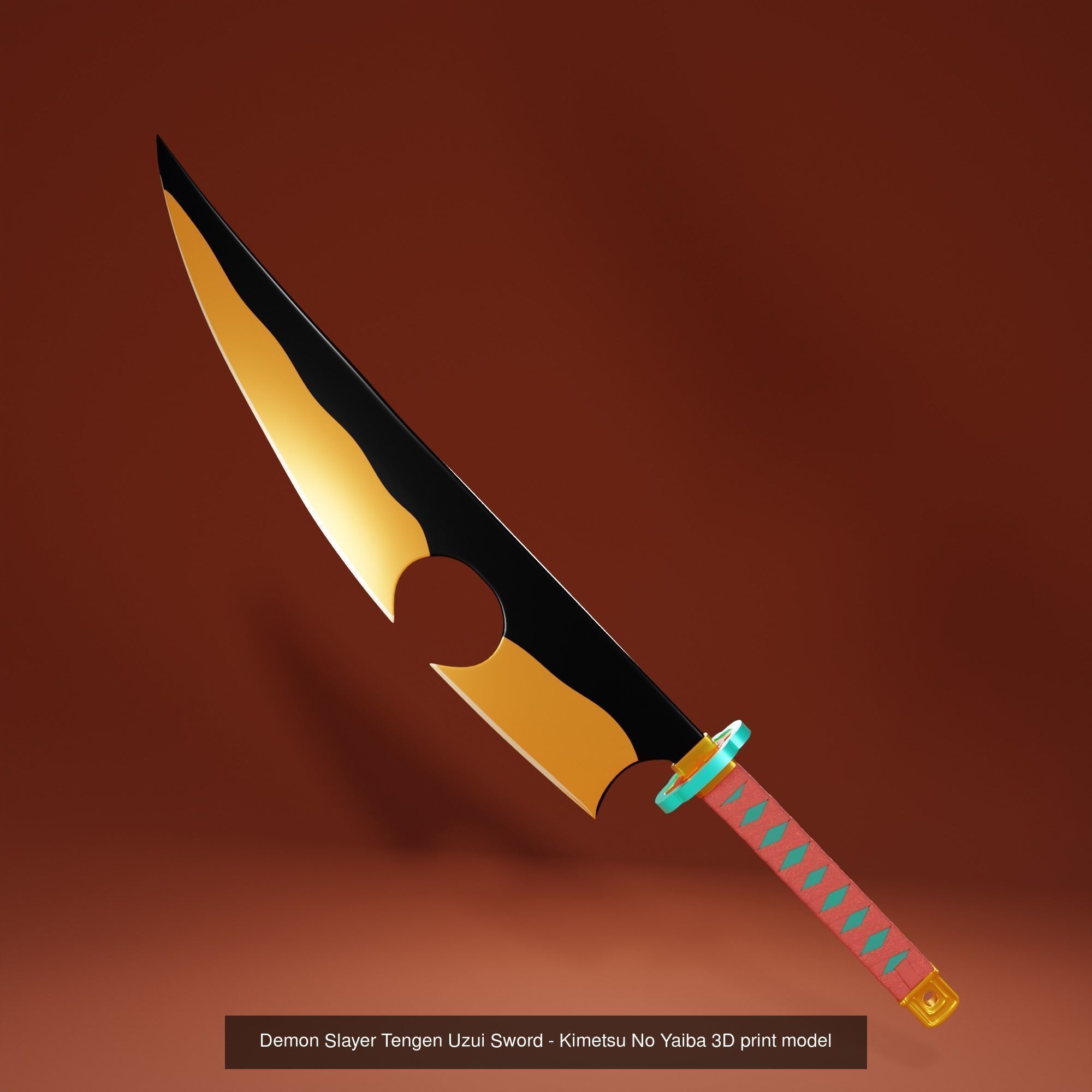 Demon slayer Sword set - kimetsu no yaiba 3D print model 3D Model Collection_7