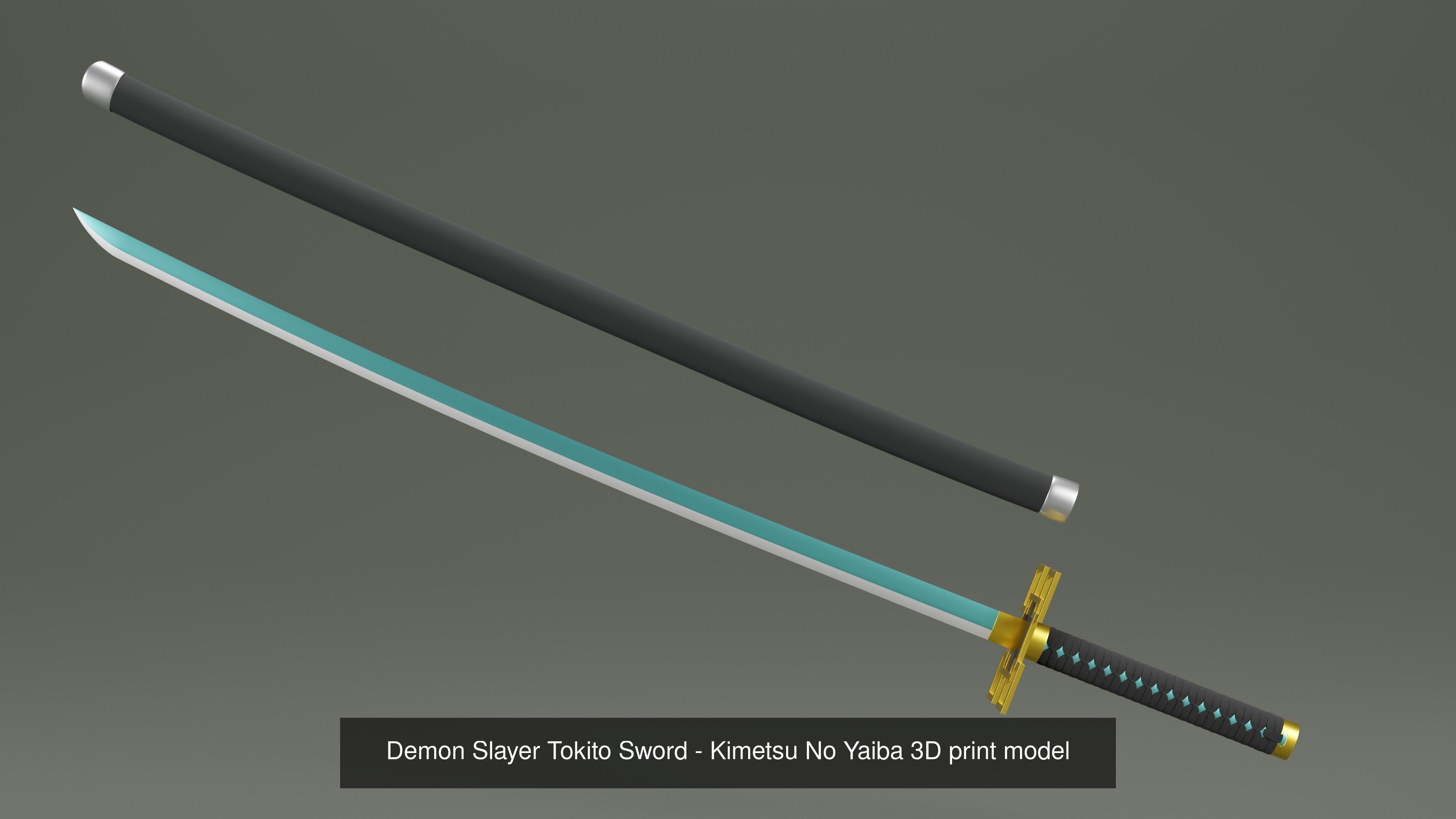 Demon slayer Sword set - kimetsu no yaiba 3D print model 3D Model Collection_5