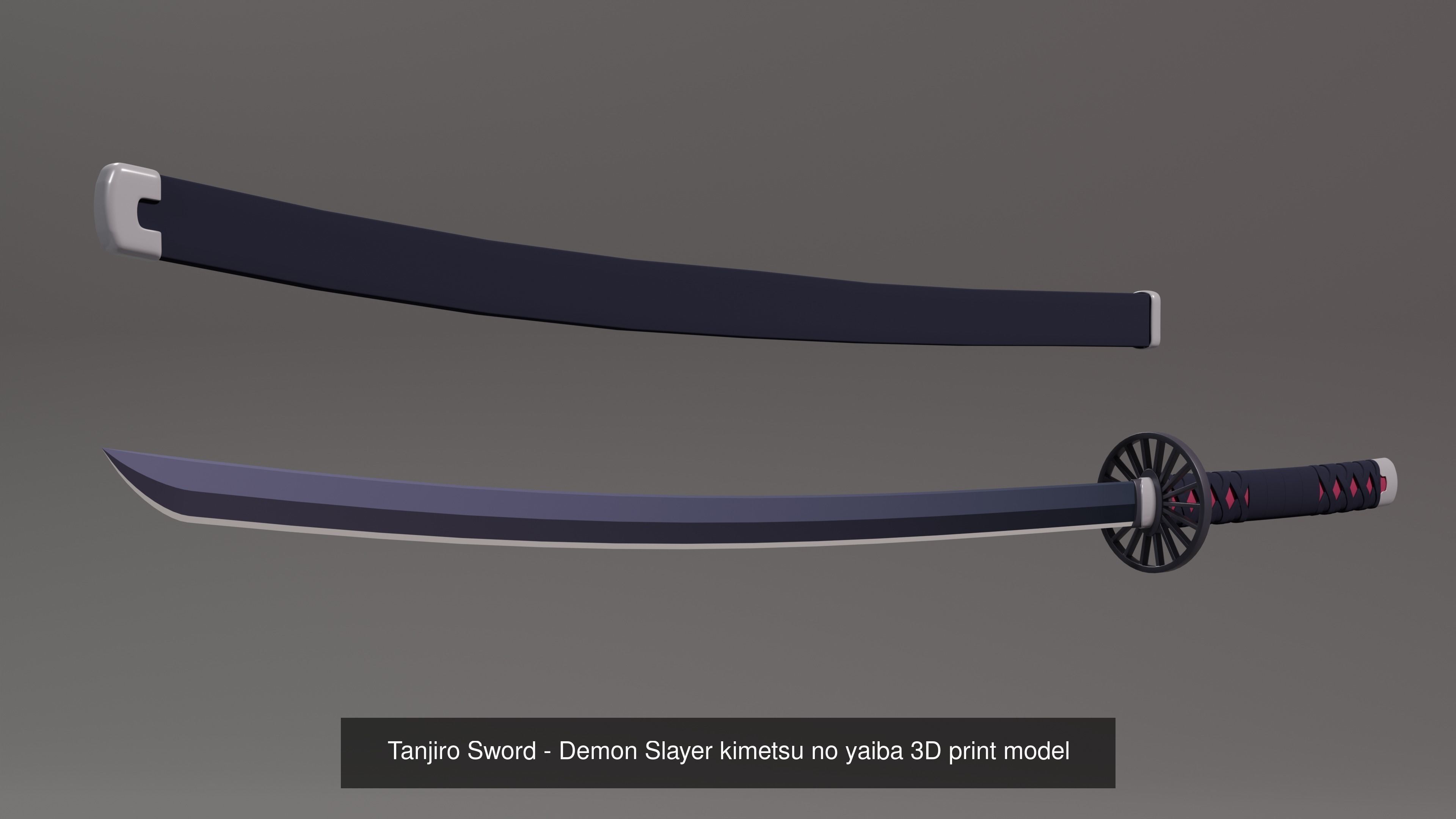 Demon slayer Sword set - kimetsu no yaiba 3D print model 3D Model Collection_4