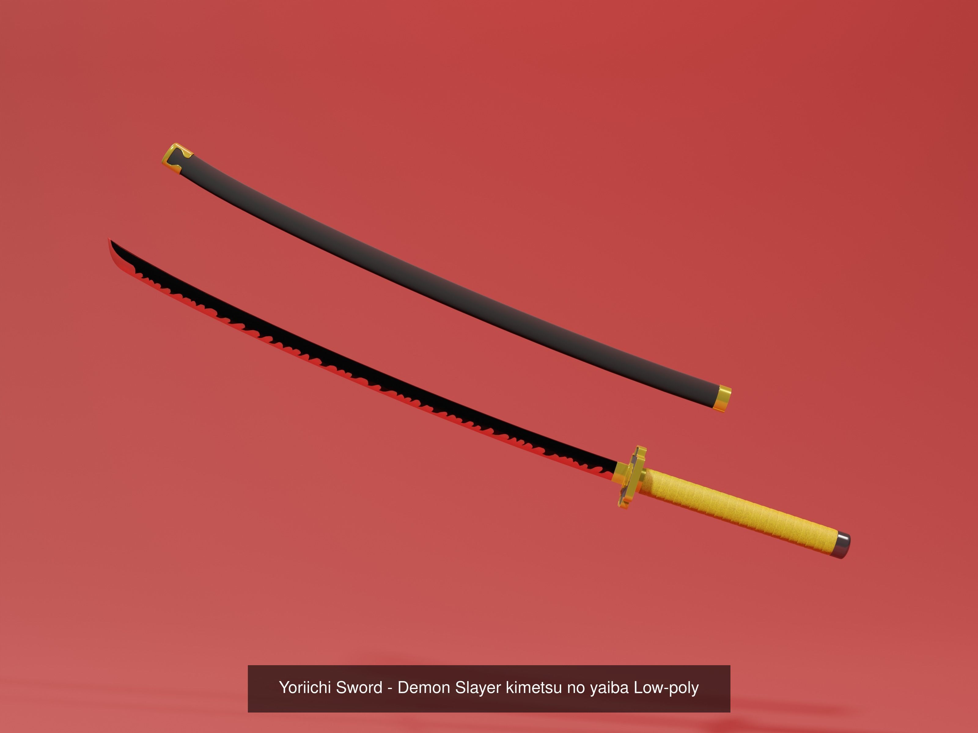 Demon slayer Sword set - kimetsu no yaiba 3D print model 3D Model Collection_13
