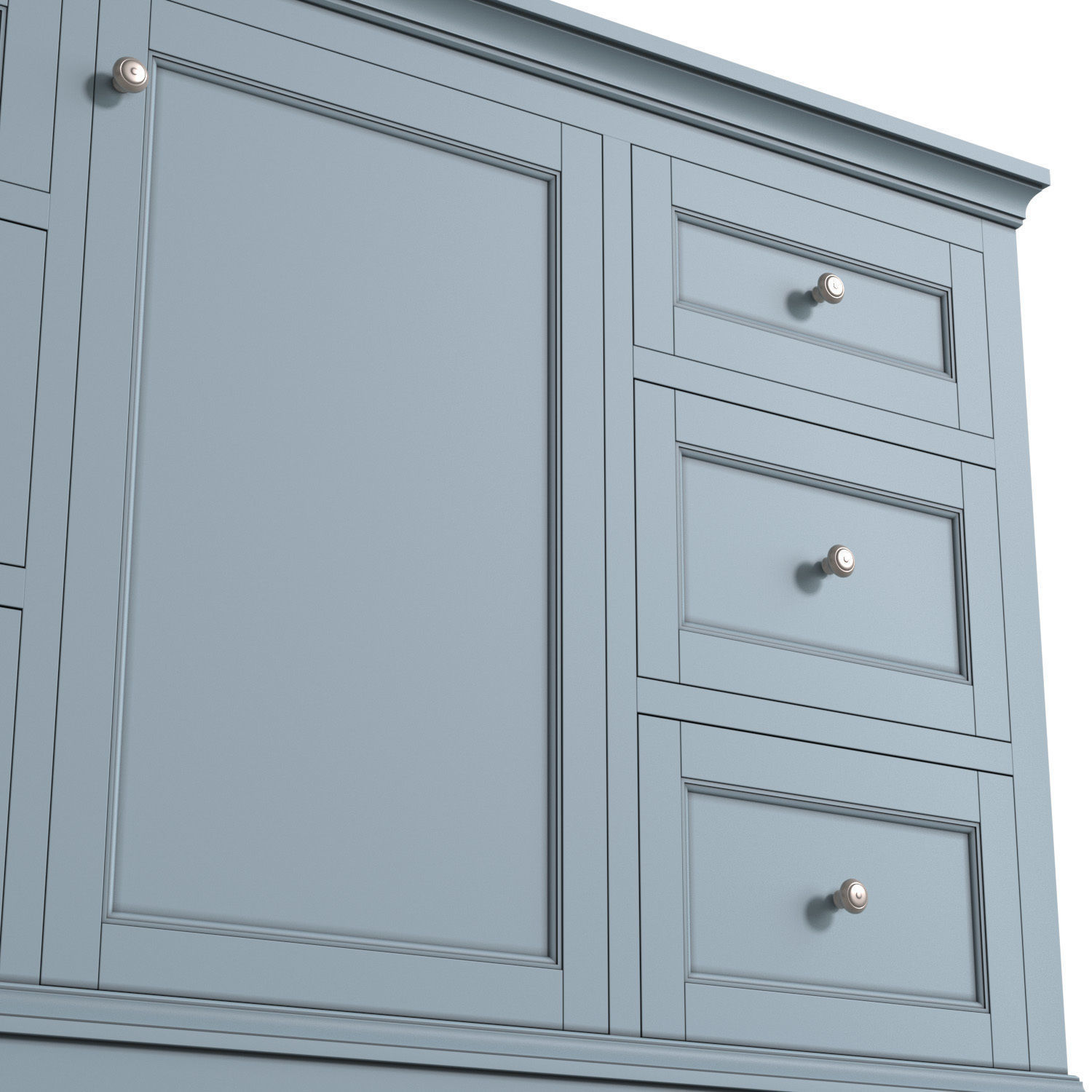 Blue Sideboards in a classic style buffet 3D model_2