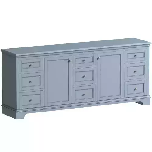 Blue Sideboards in a classic style buffet 3D model Blue Sideboards in a classic style buffet 3D model
