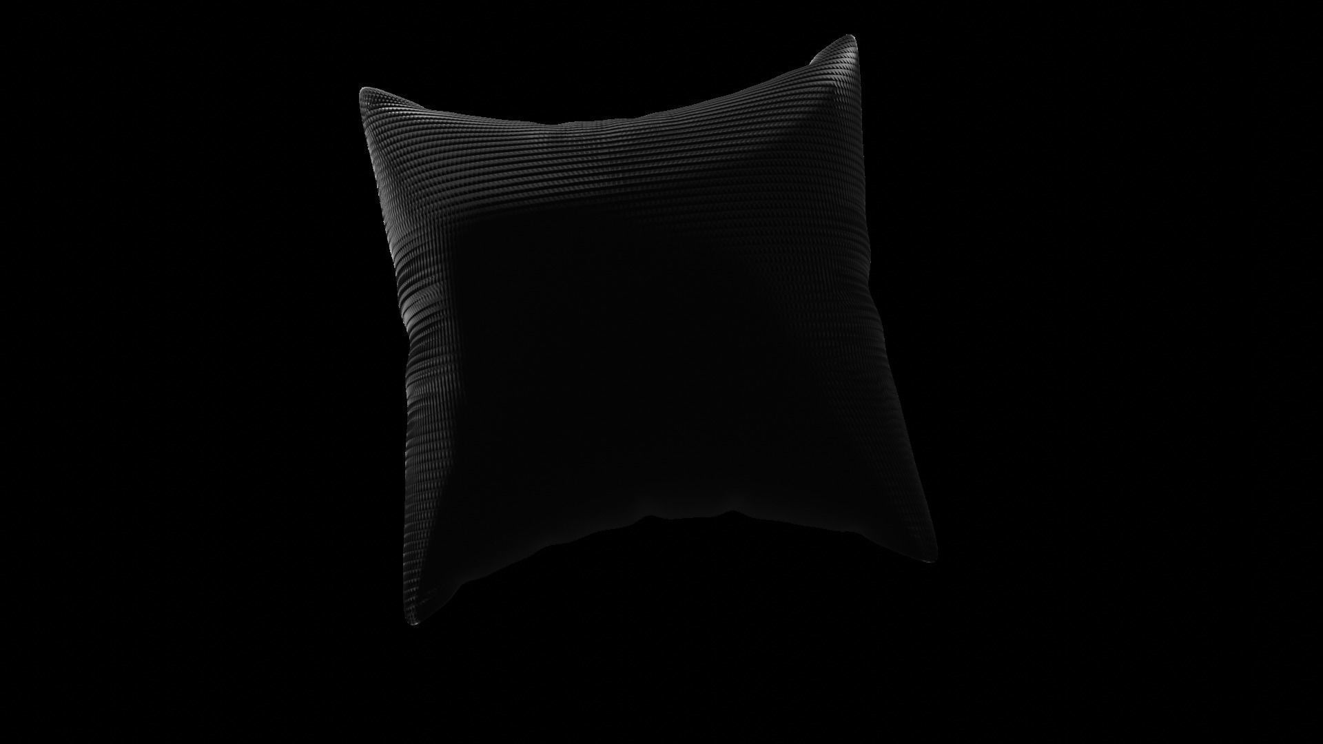 pillow-black  3D model_2
