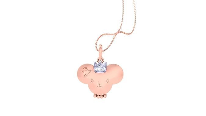 RJ Crown Panda Light Weight Kids Pendant Necklace Charms 3dm stl 3D print model