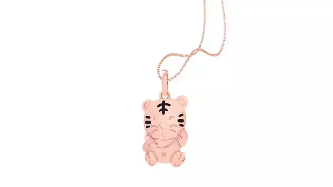 Panda Light Weight Kids Pendant Necklace Charms 3dm stl obj gltf