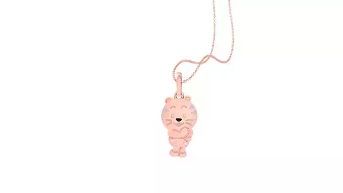 Baby Tiger Light Weight Kids Pendant Necklace Charms 3dm stl