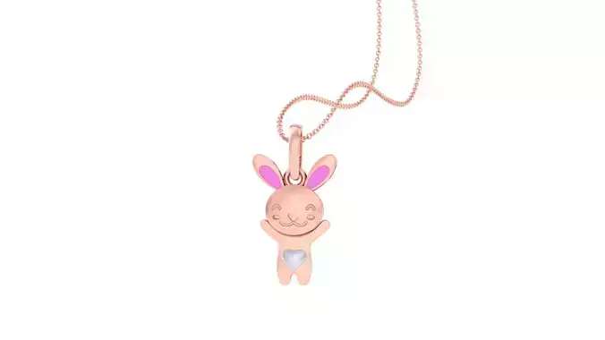 Panda Heart Light Weight Kids Pendant Necklace Charms 3dm stl 3D print model