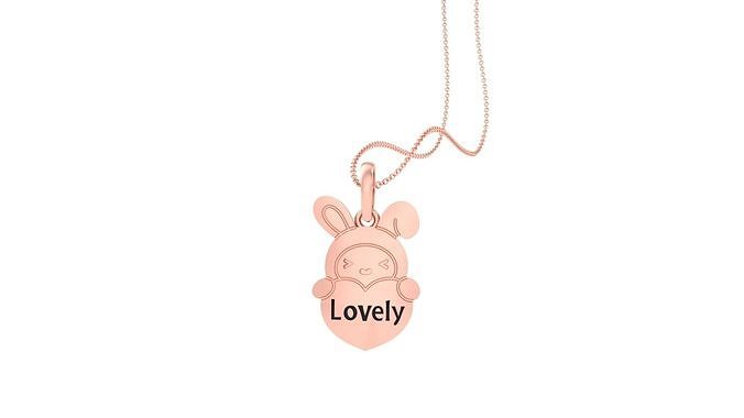 Lovely Cat Light Weight Kids Pendant Necklace Charms 3dm stl obj 3D print model