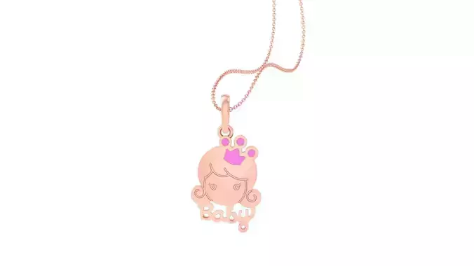 Baby Pendant Light Weight Kids Pendant Necklace Charms 3dm stl