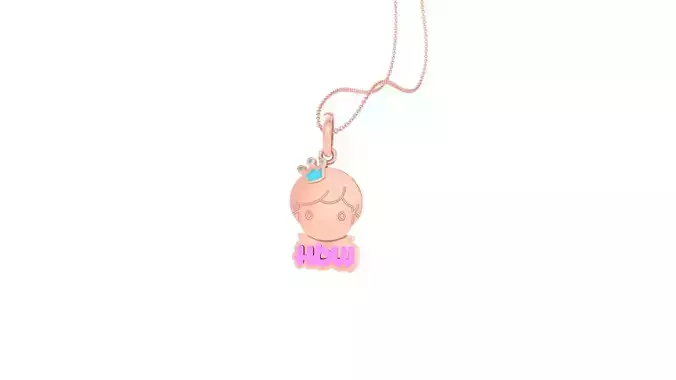 Baby Crown Light Weight Kids Pendant Necklace Charms 3dm stl obj 3D print model