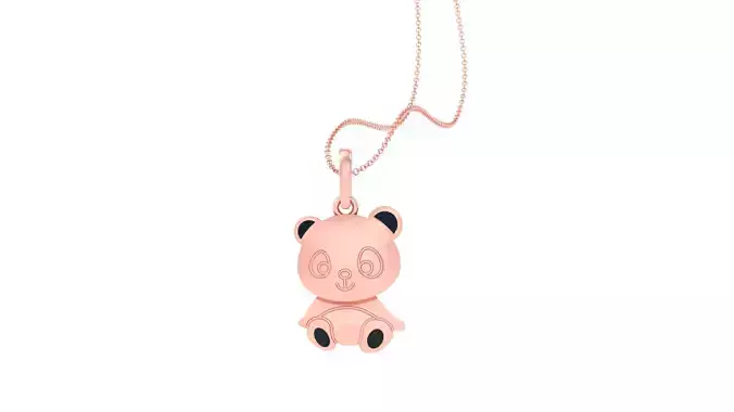 Panda Light Weight Kids Pendant Necklace Charms 3dm stl obj 3D print model