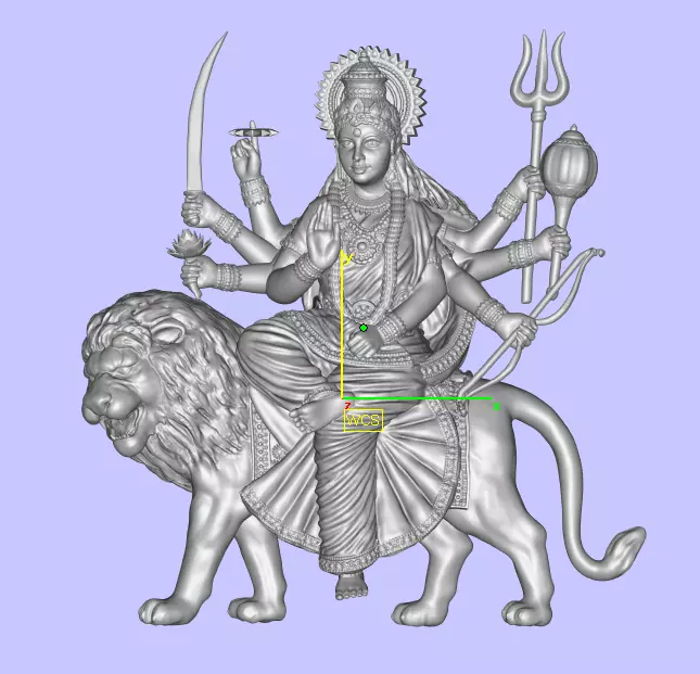 DURGA MATA PENDANT STL 3D model_0