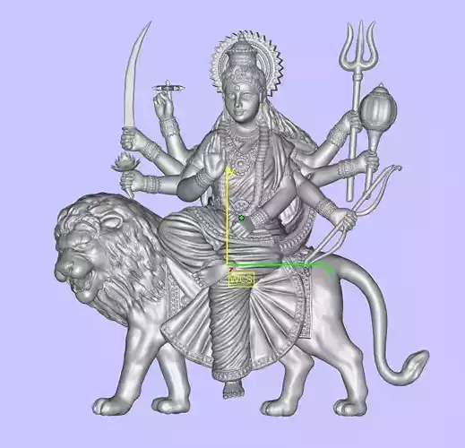 DURGA MATA PENDANT STL