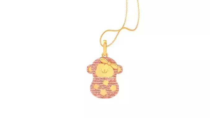 Panda Light Weight Kids Pendant Necklace Charms 3dm stl obj gltf 3D print model