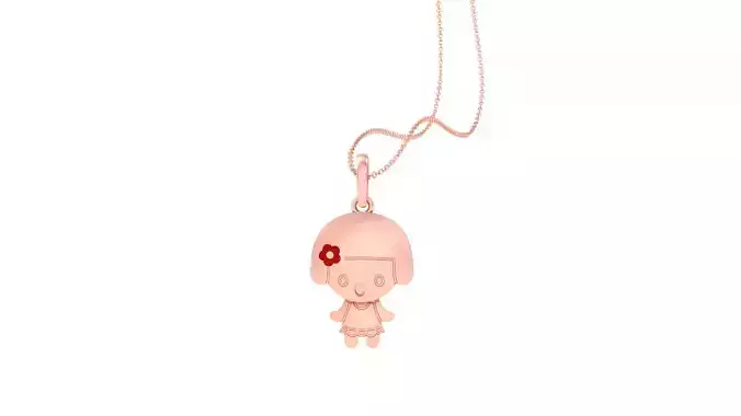Baby Flower Light Weight Kids Pendant Necklace Charms 3dm stl 3D print model