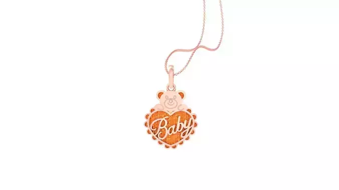 Baby Panda Light Weight Kids Pendant Necklace Charms 3dm stl obj 3D print model