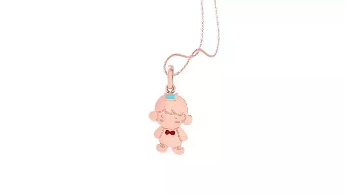 Baby Light Weight Kids Pendant Necklace Charms 3dm stl obj gltf 3D print model