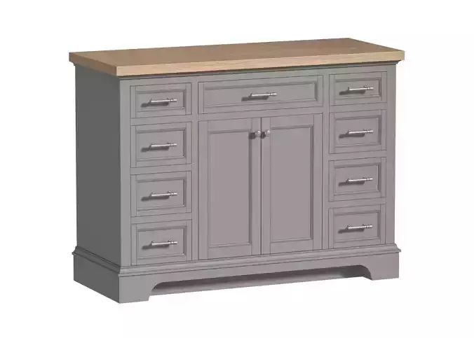 Povence Rustic modern hemnes dresser Sideboard 3D model