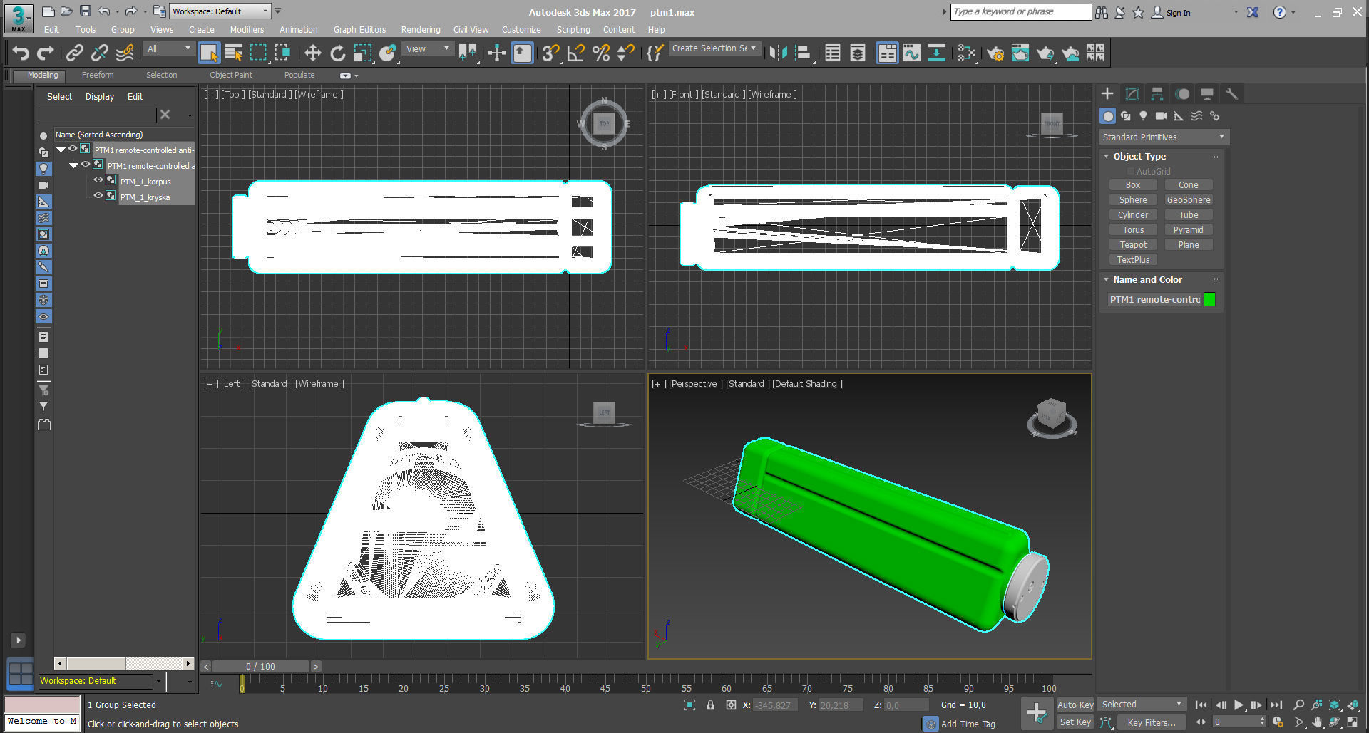 PTM1 remote installation antitank mine 3D Printable Moulage 3D model_9