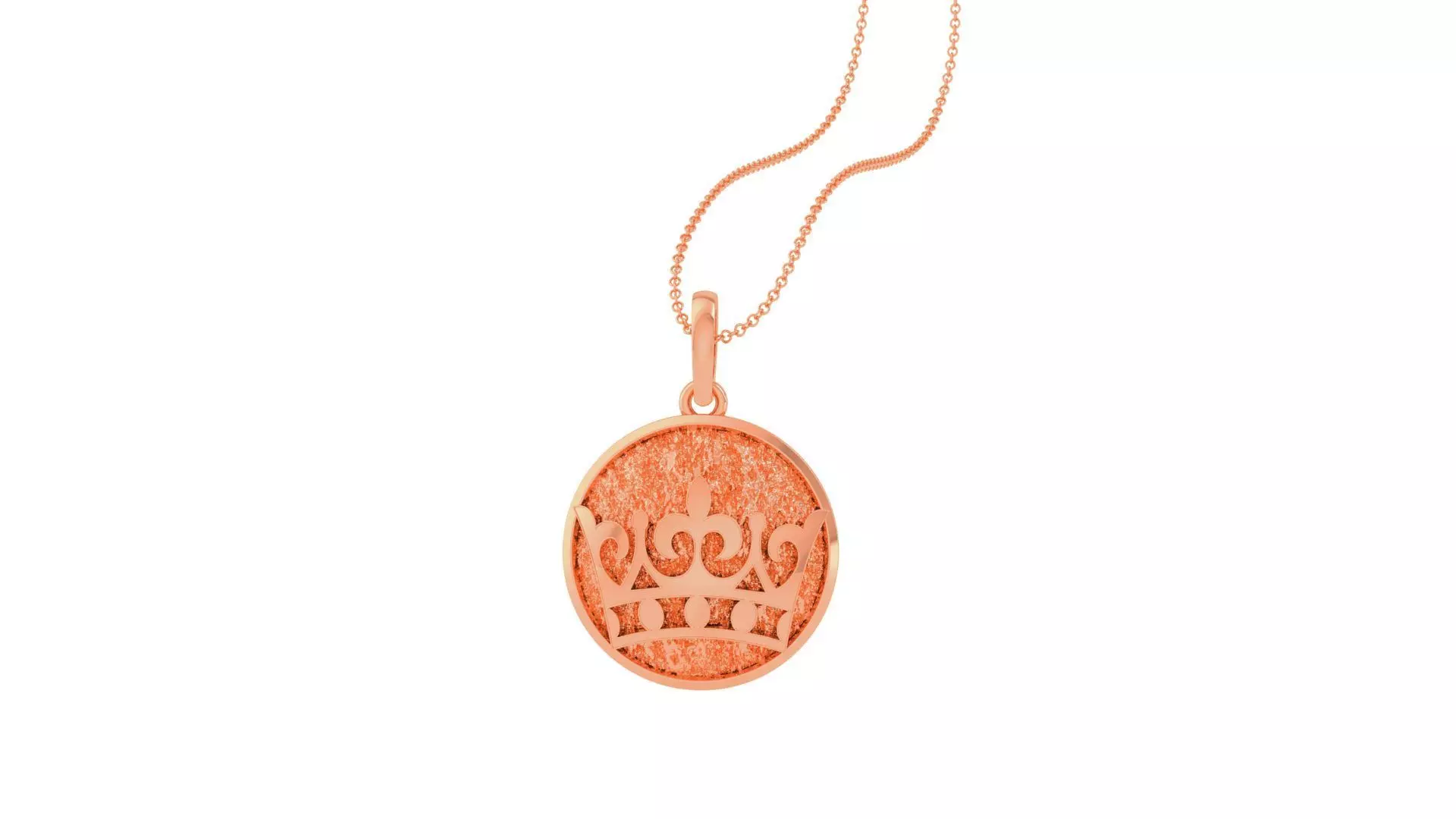 Crown Light Weight Kids Pendant Necklace Charms 3dm stl obj gltf 3D print model_0