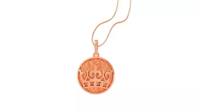 Crown Light Weight Kids Pendant Necklace Charms 3dm stl obj gltf 3D print model
